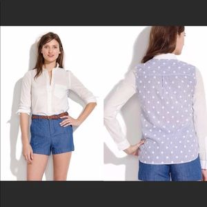 🔥SALE🔥 MADEWELL Contrast-Back Cotton Top Shirt S